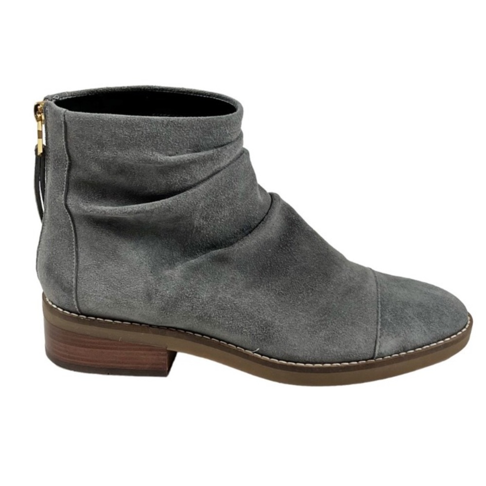 Gray Suede Ankle Boots - Picture 2 of 12